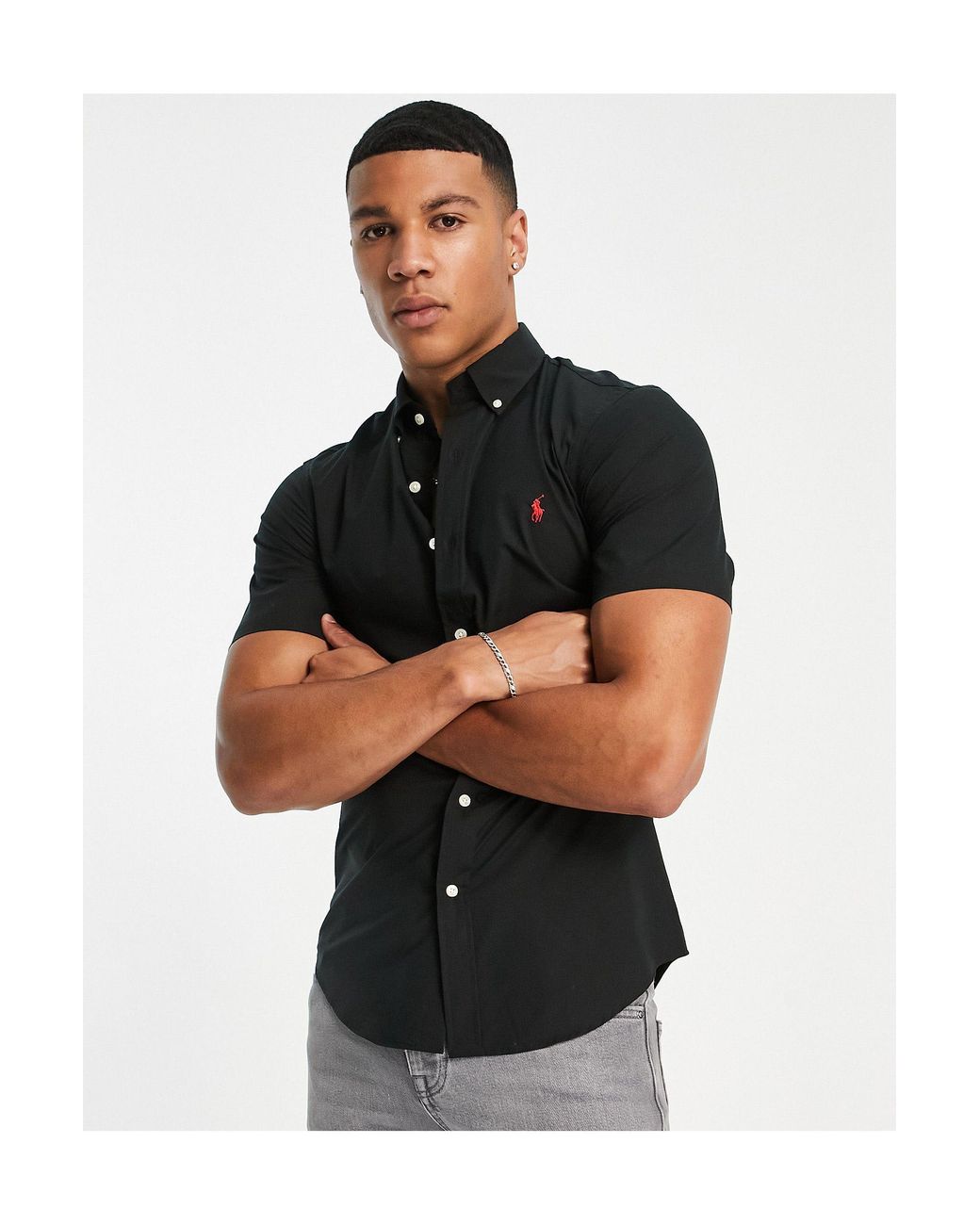 Camisa negra Polo Ralph Lauren de hombre de color Negro | Lyst