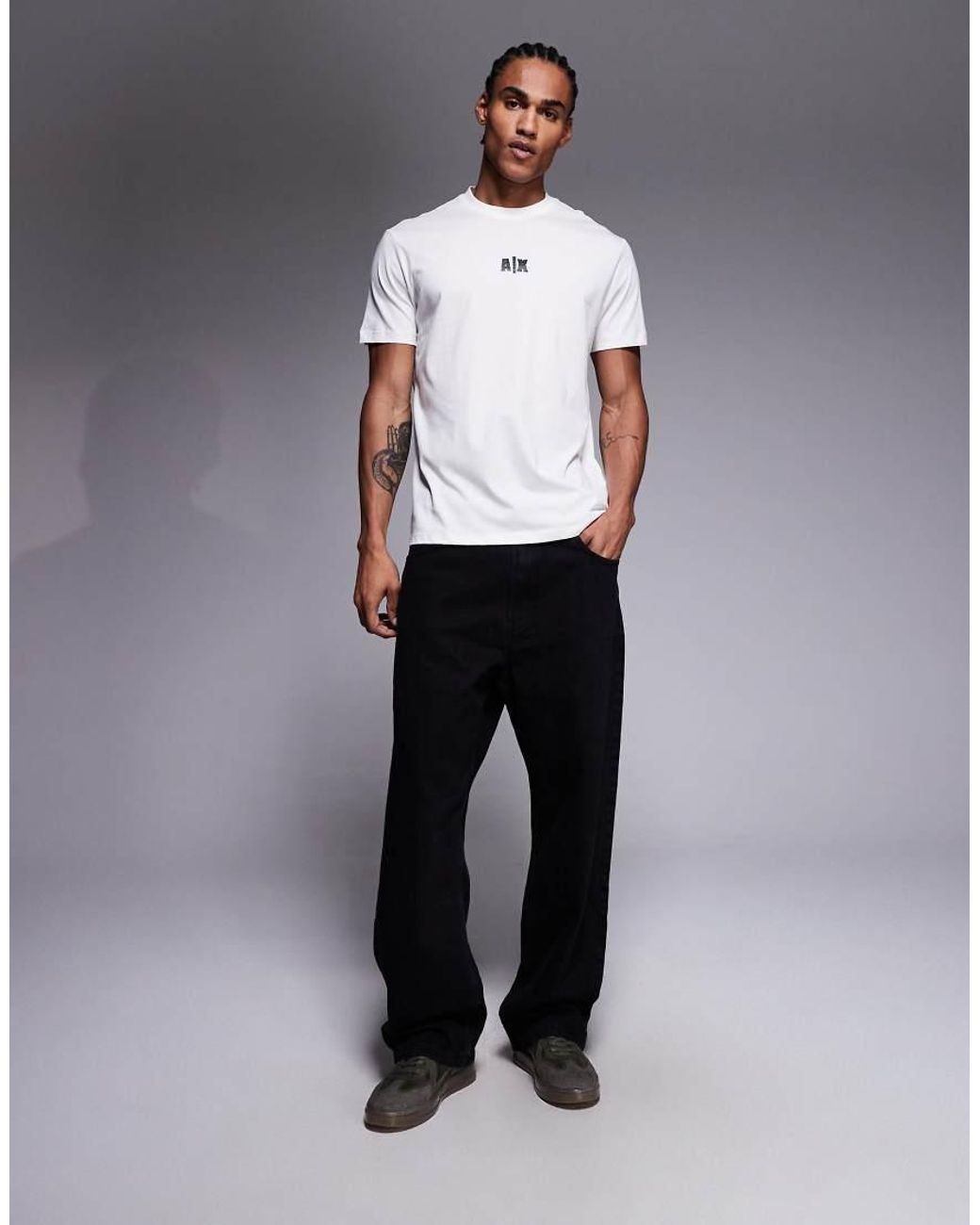 ARMANI EXCHANGE White Logo T-Shirt for men
