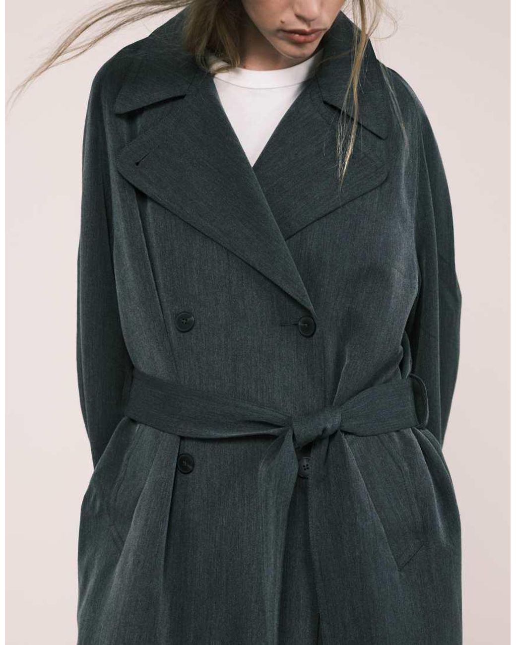 ASOS Blue Soft Tailored Trench