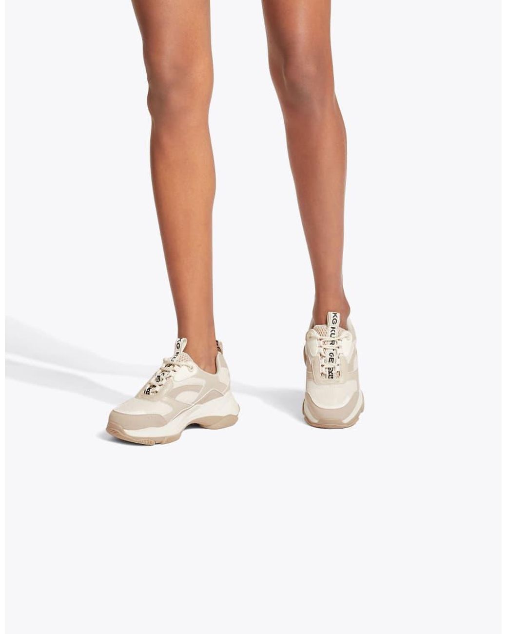 KG by Kurt Geiger White Lila Lace Up Trainers