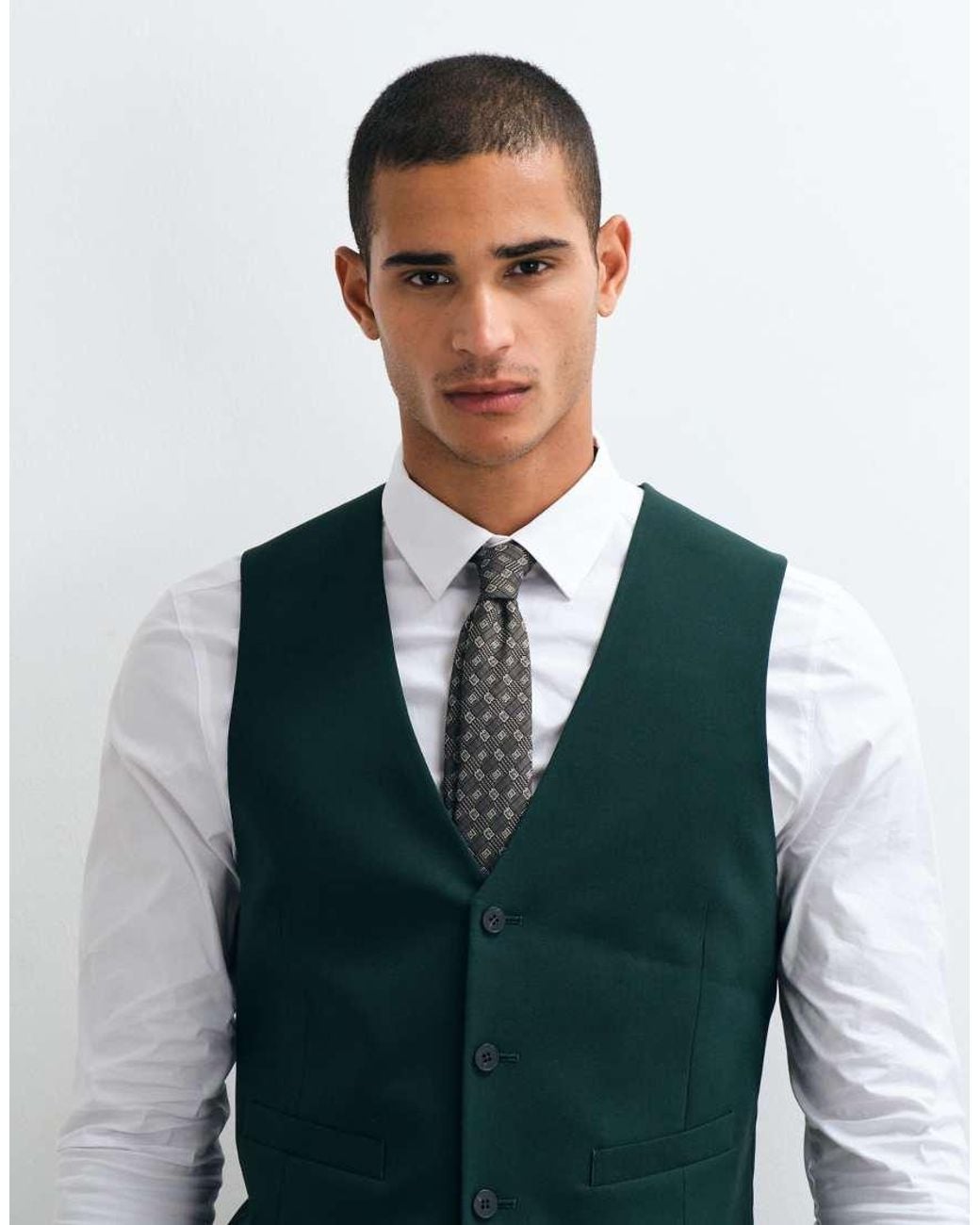 ASOS Green Skinny Suit Waistcoat for men