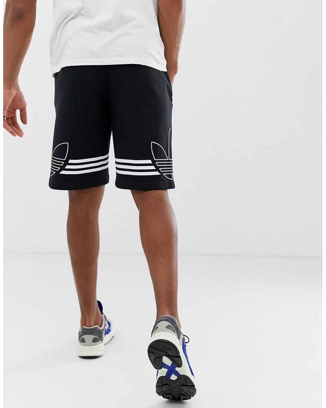 adidas Originals Jersey Shorts Trefoil Logo Du8135 in Black for Men | Lyst