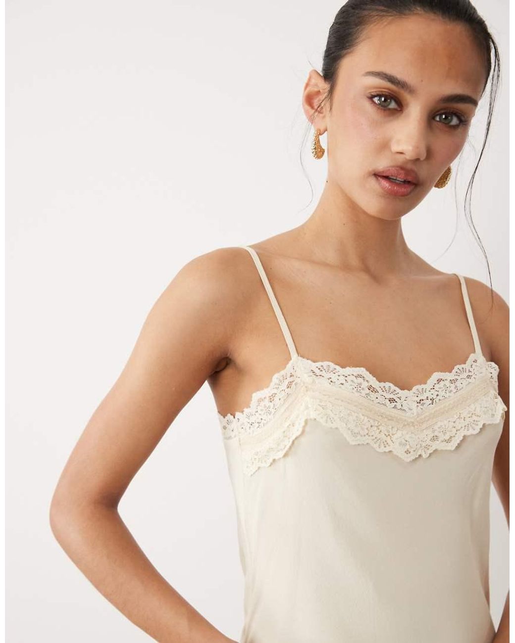 Cotton On Natural Estelle Slip Mini Dress