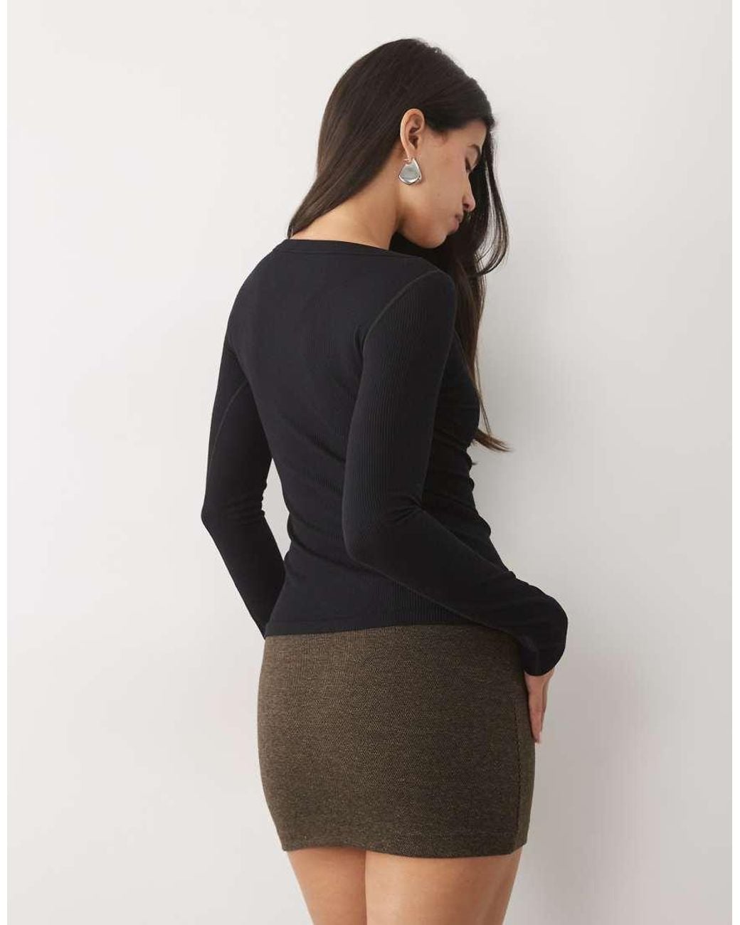ASOS Multicolor Mix & Match Brushed Pelmet Mini Skirt