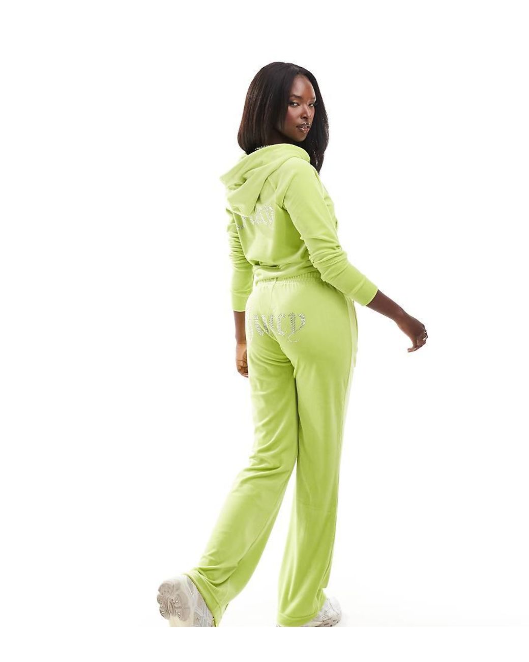 Velour straight leg joggers hotsell