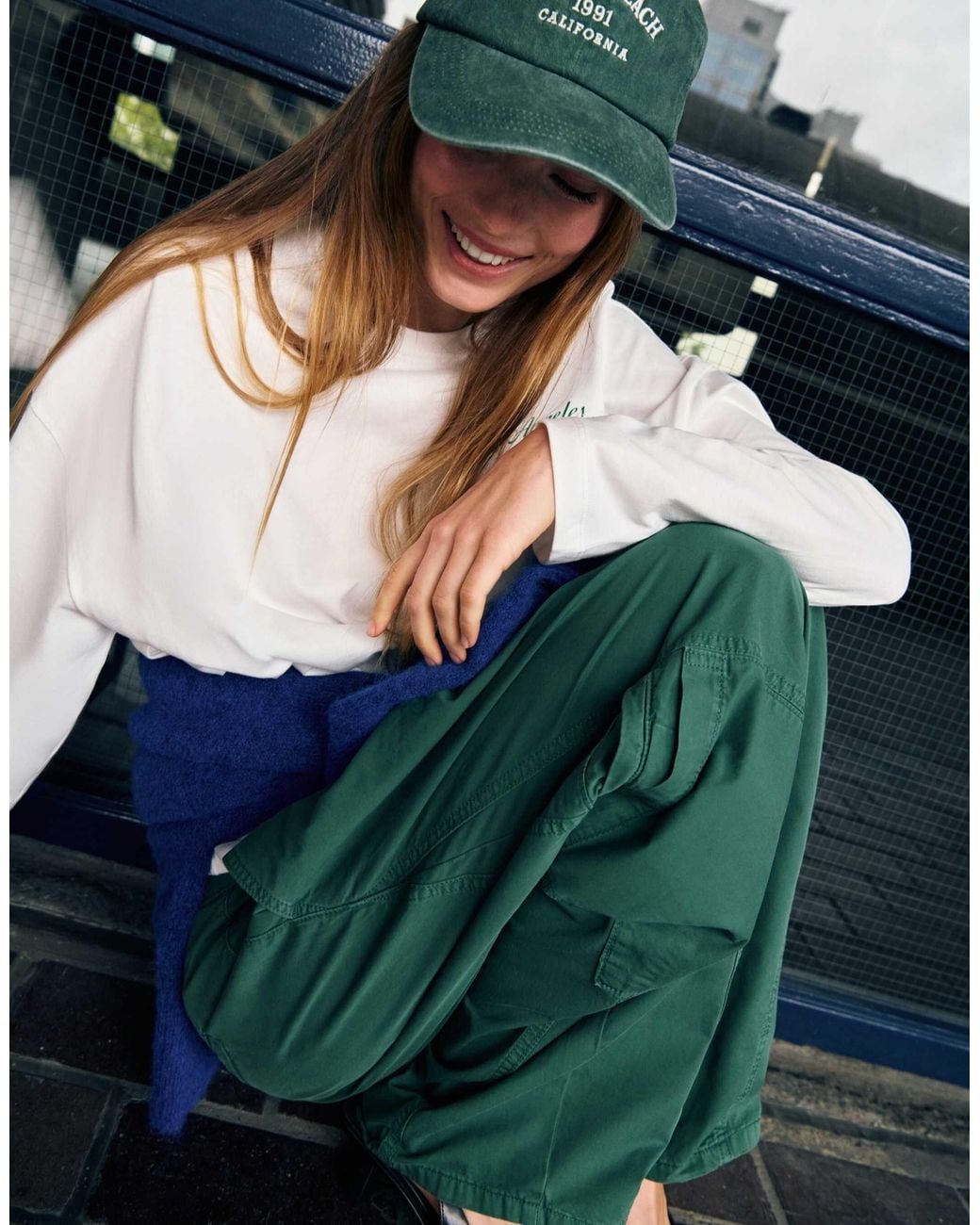 Pull&Bear Green Cargo-balloon-hose