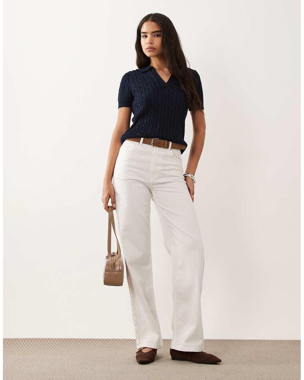 Ralph Lauren Blue Fine Knit Polo Top