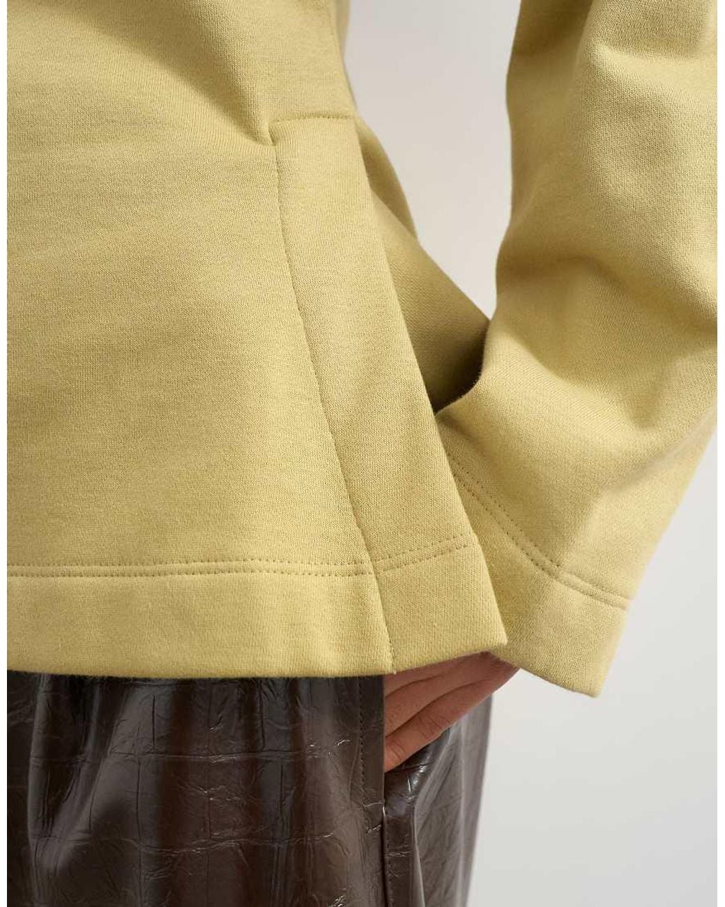 TOPSHOP Natural Sweat Crew Neck Cinched Jumper