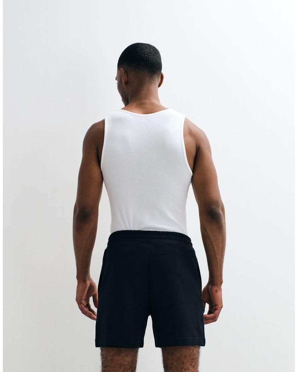 Hollister White Mid Thigh Cooling Jersey Shorts for men