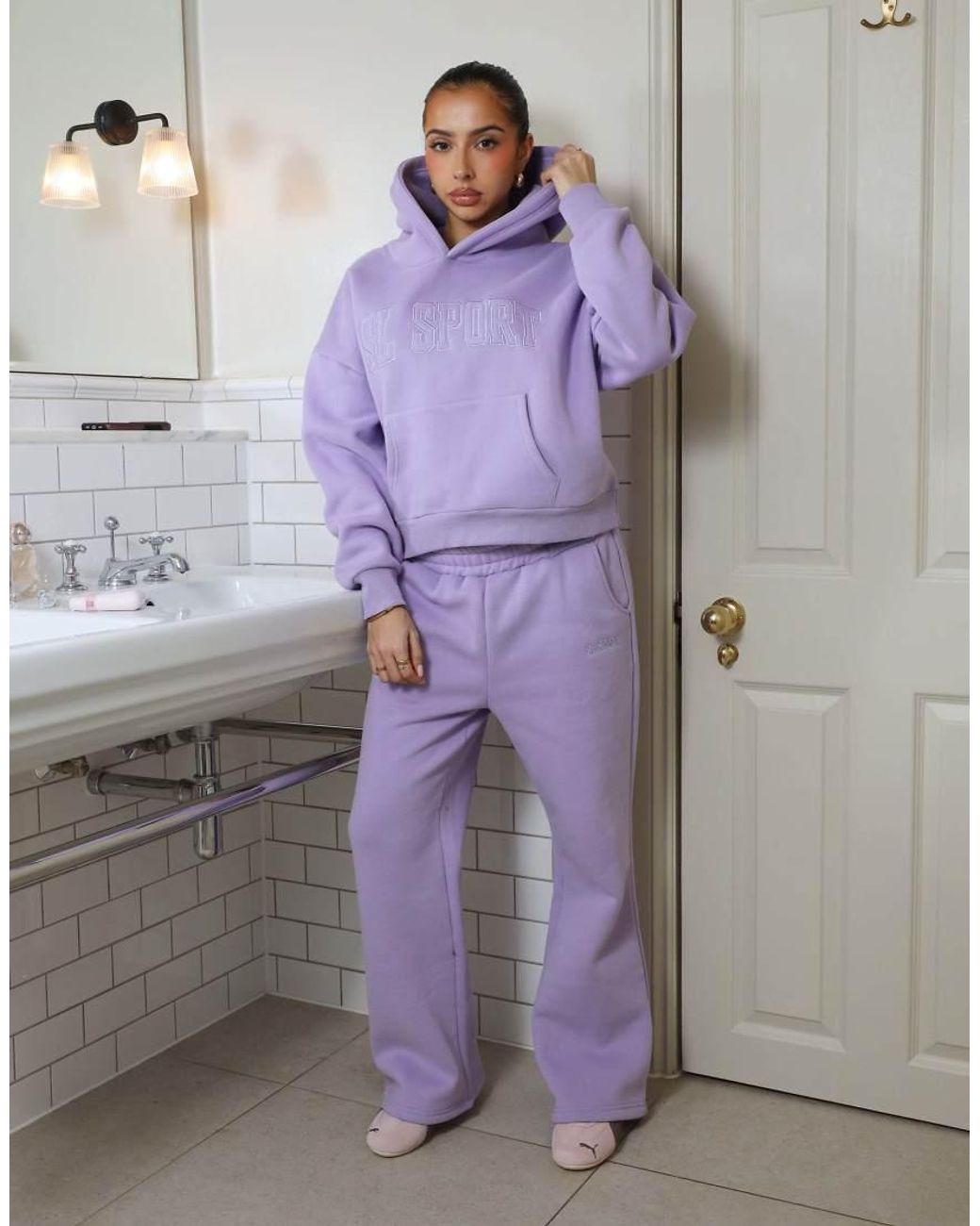 SIMMI Purple X Mia Khan Sport Flared Joggers