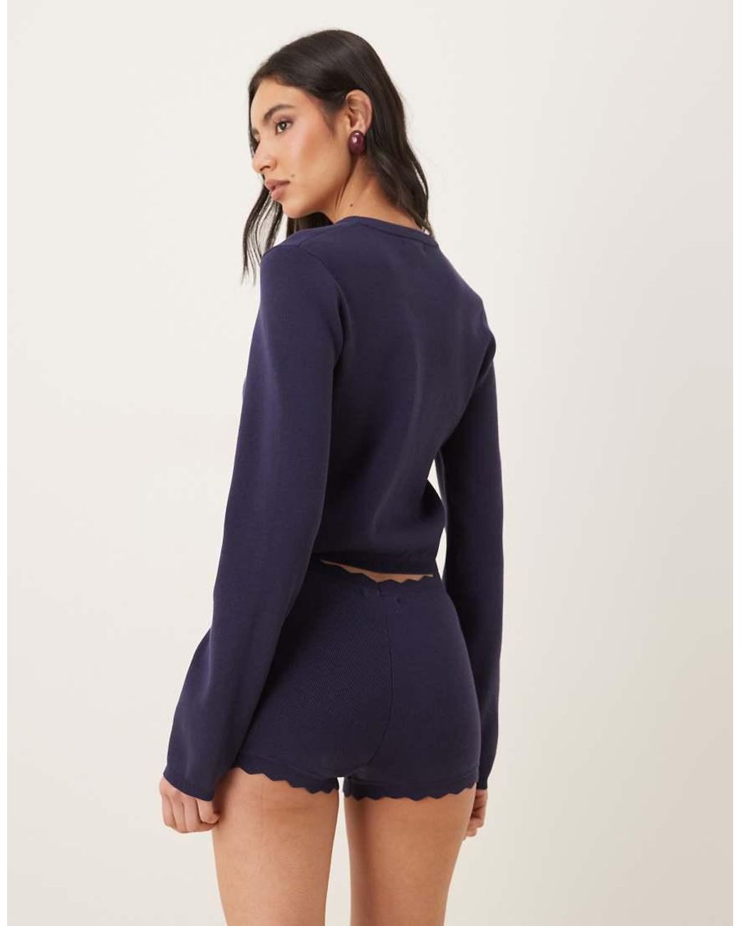 Nia Blue Roxie Co-Ord Button Up Cardigan