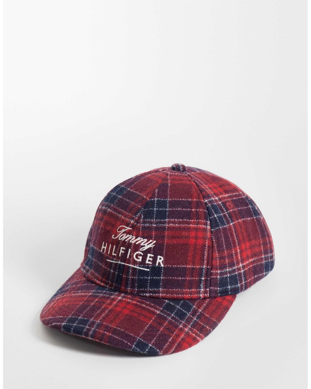 Tommy Hilfiger Crest Wool Blend Cap in Red for Men | Lyst