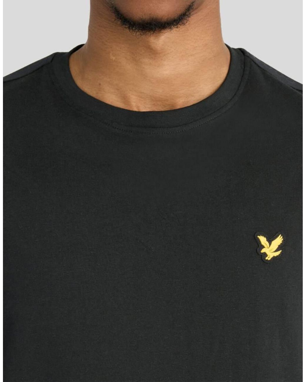 Lyle & Scott Black Ss T-Shirts Padel Taped T-Shirt for men