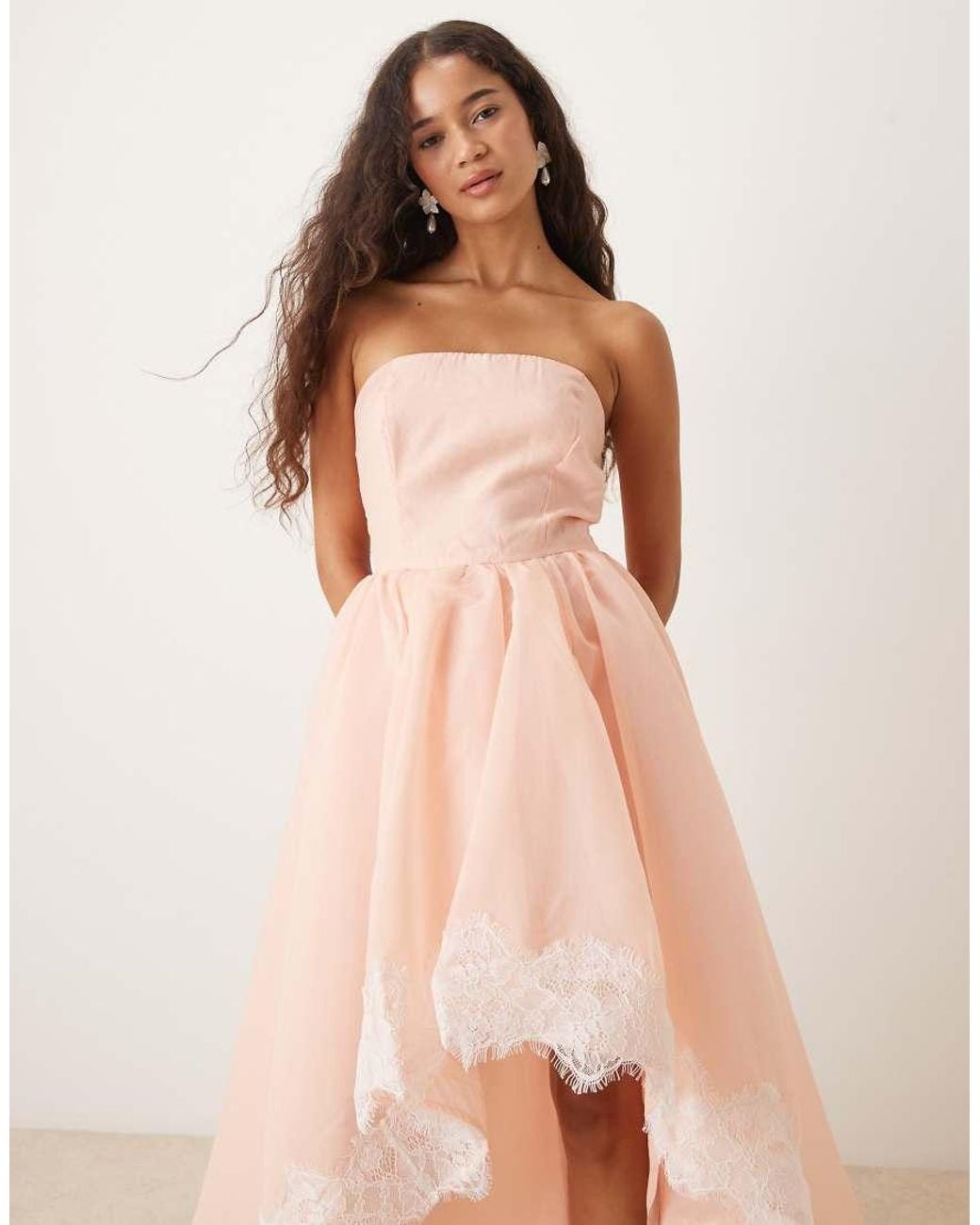 True Decadence Natural Strapeless Maxi Dresses
