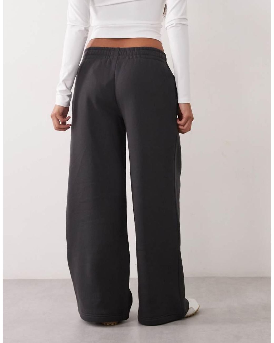 4505 White Petite Rest Day 400Gsm Heavyweight Cotton Wide Leg Joggers