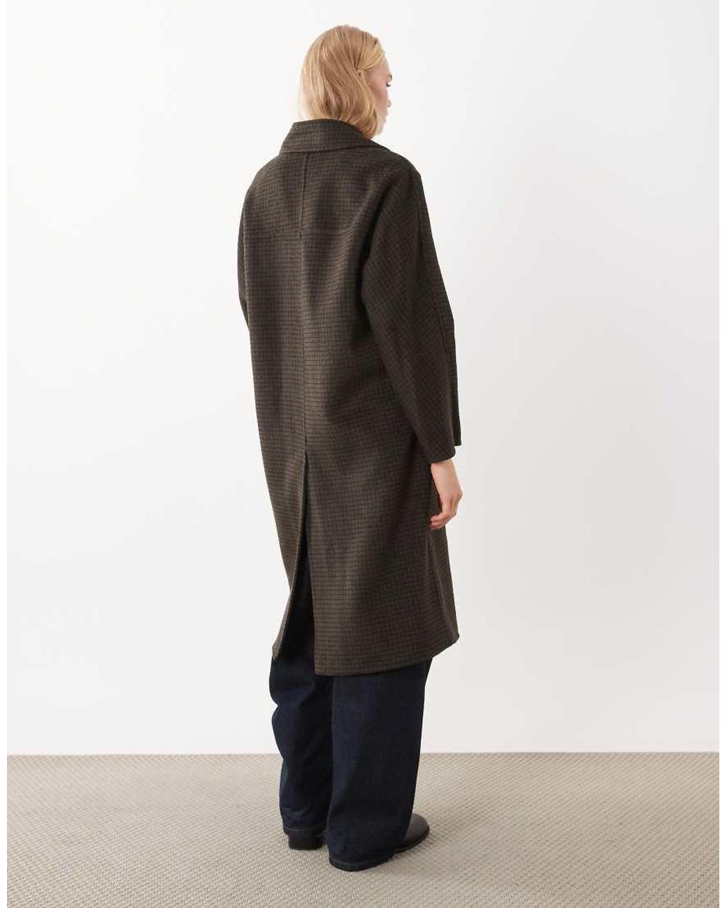 Mango Brown Wool Mix Double Breasted Midi Coat