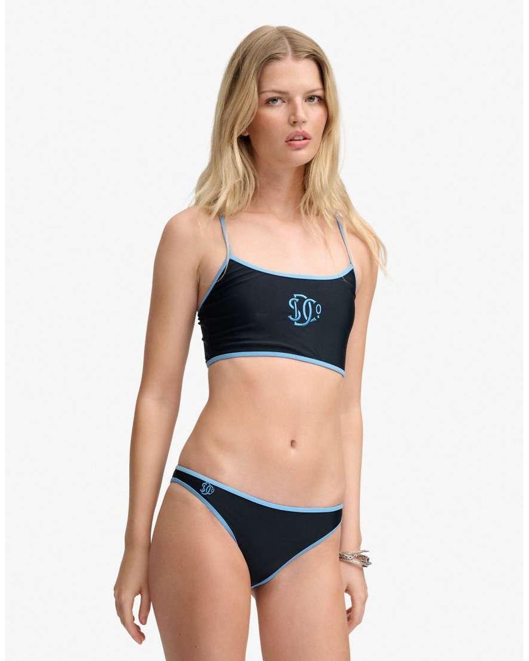Superdry Blue Contrast Bralette Bikini Top