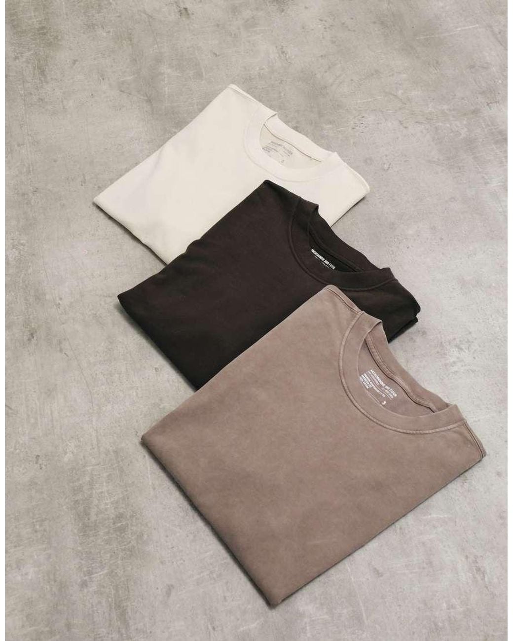 Abercrombie & Fitch Black 3 Pack Premium Heavyweight T-shirts for men