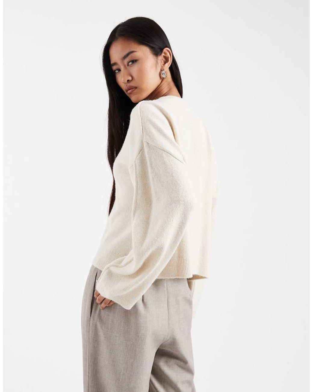 ASOS Natural High V Banana Sleeve Jumper