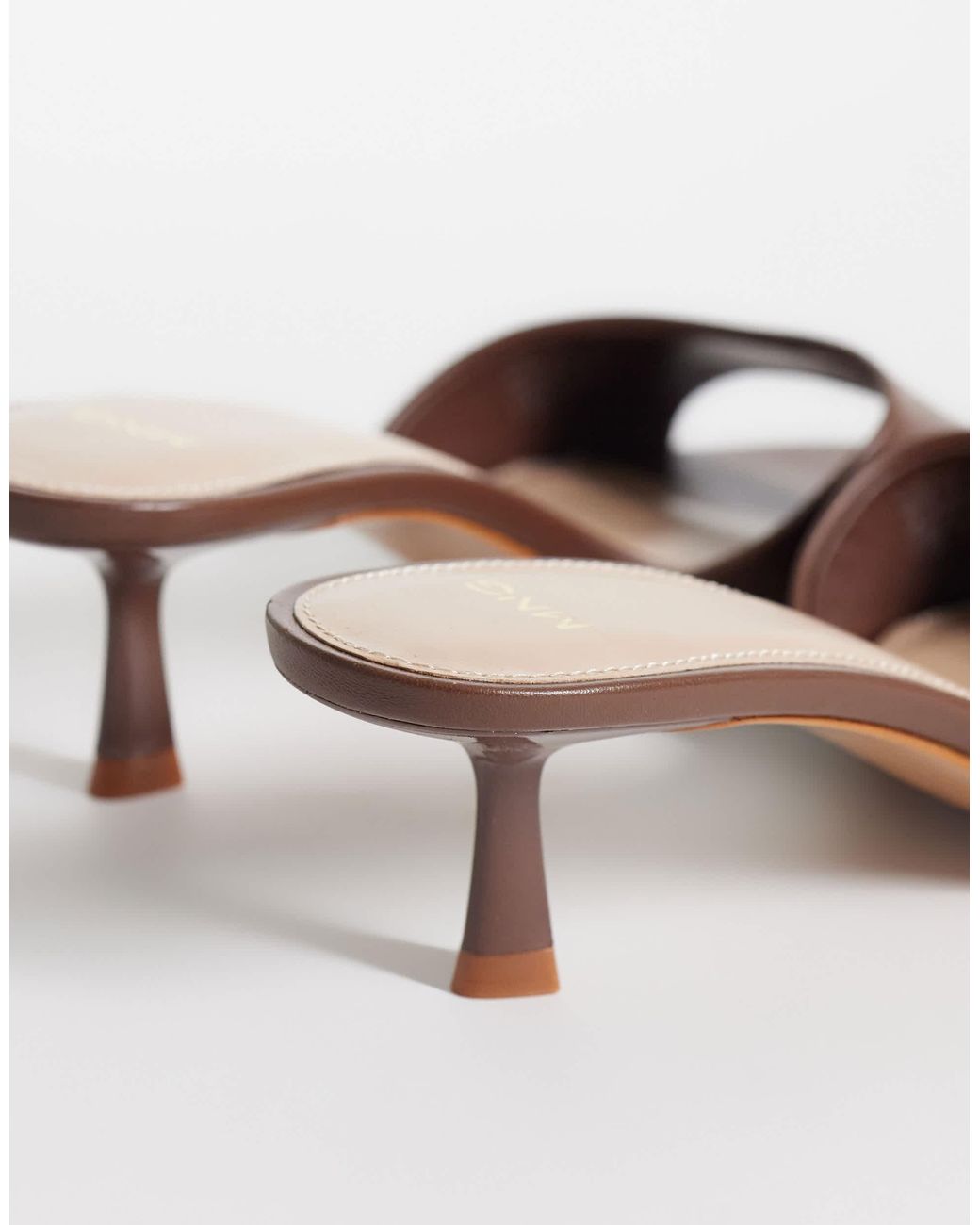 Mango Brown – mules aus kunstleder