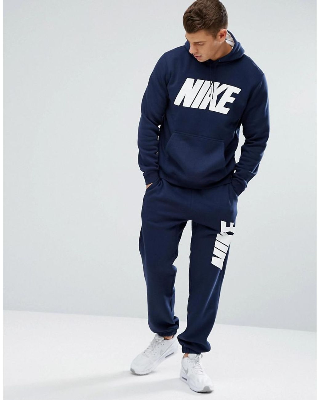Nike Jdi Fleece Tracksuit Set In Navy 861768-451 in Blue for Men | Lyst UK