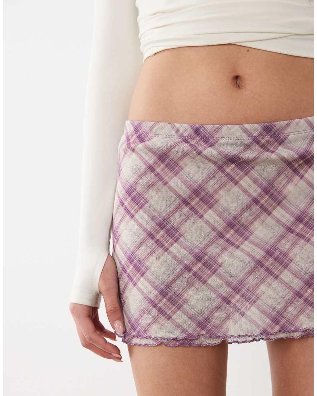 Cotton On White Satin Lace Mini Skirt