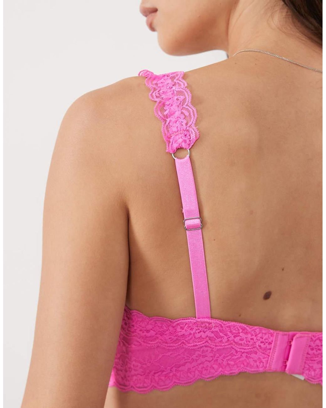 ASOS Pink Fuller Bust Lucinda Lace Balcony Bra With Lace Trim