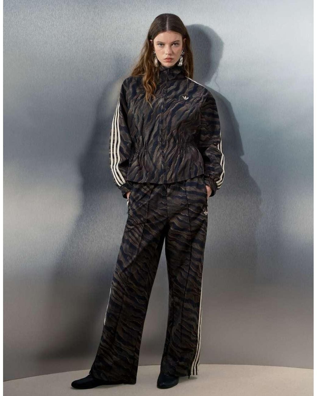 adidas Originals x ASOS Gray Track Jacket With Peplum