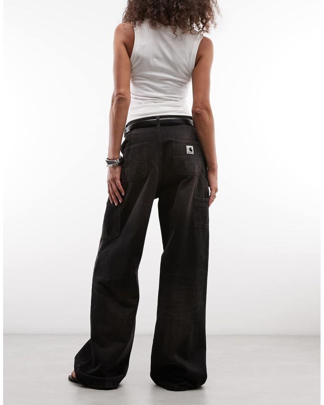 Carhartt White Jens Loose Fit Carpenter Jeans