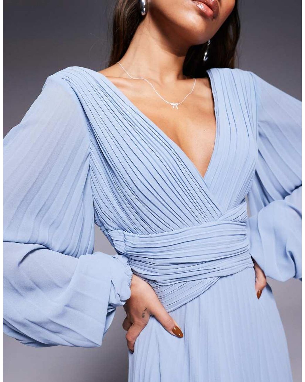 goddiva balloon sleeve chiffon maxi dress reviews Goddiva Balloon Sleeve Chiffon Maxi Dress