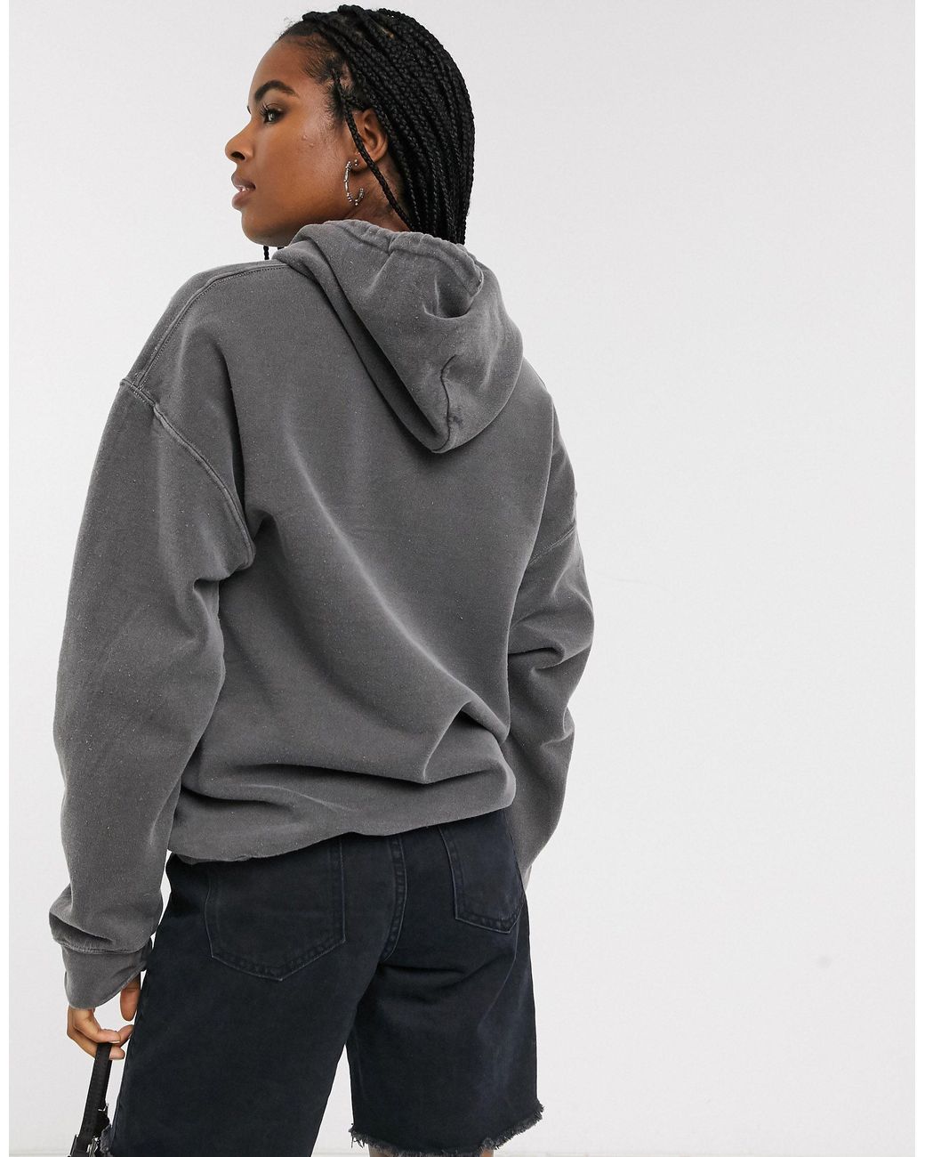 Overdyed grey hoodie sales