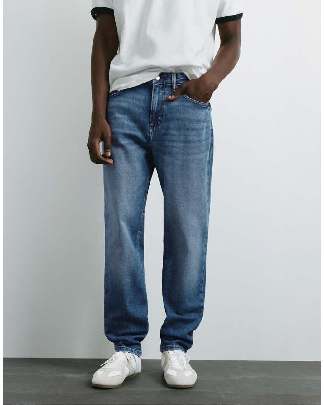Pull&Bear Blue Slim Fit Jeans for men