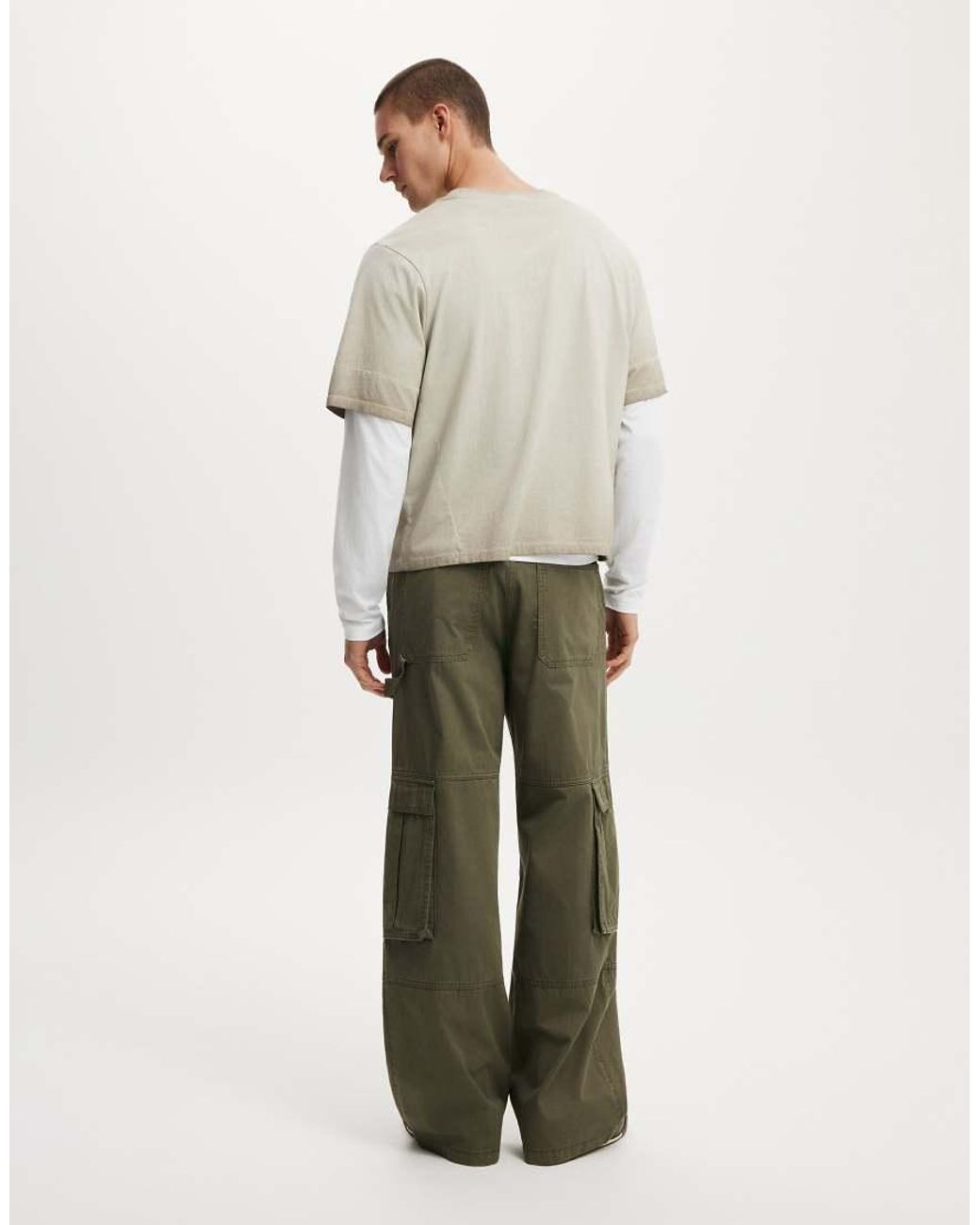Cotton On Green Super Baggy Cargo Pant for men