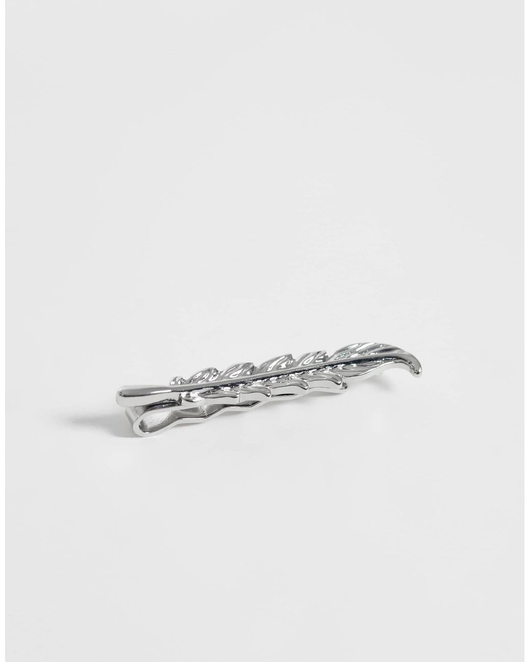 ASOS Blue Feather Tie Bar for men