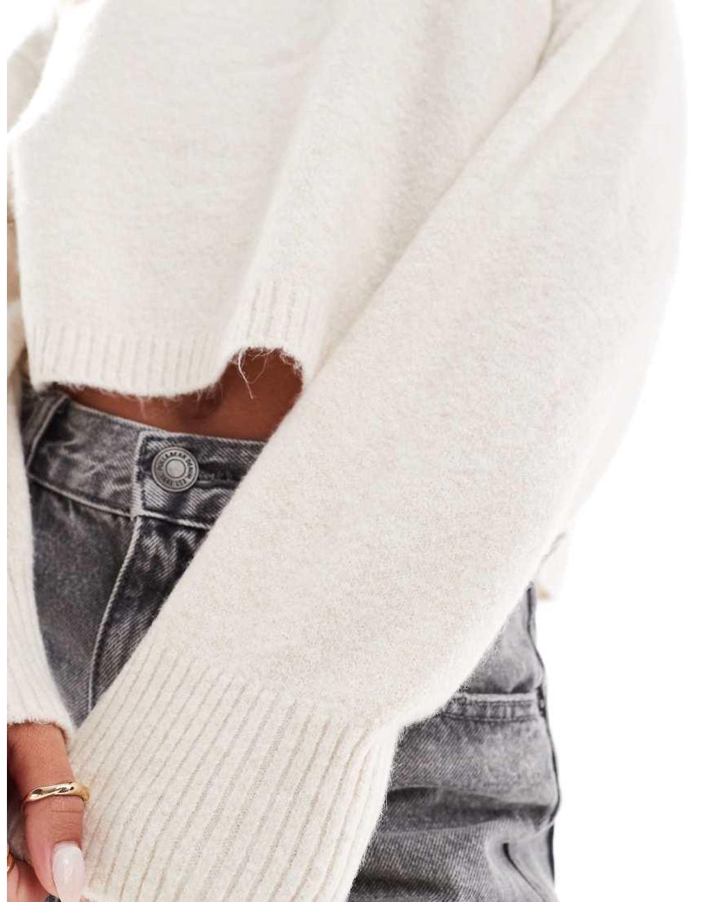 Vero Moda Gray Round Neck Knitted Jumper