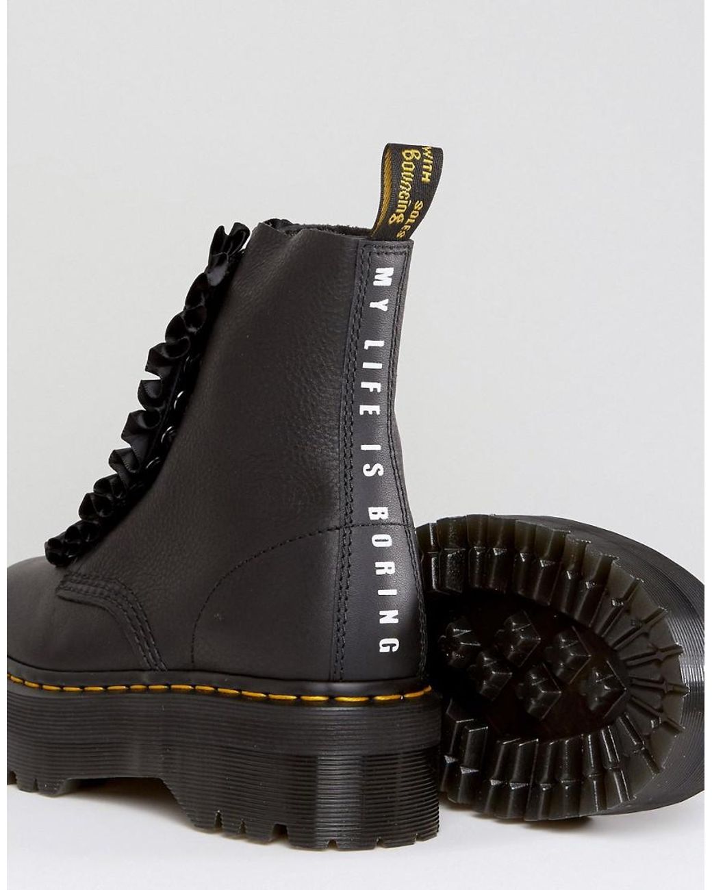 Dr. Martens X Lazy Oaf Flatform Jungle Boots in Black | Lyst