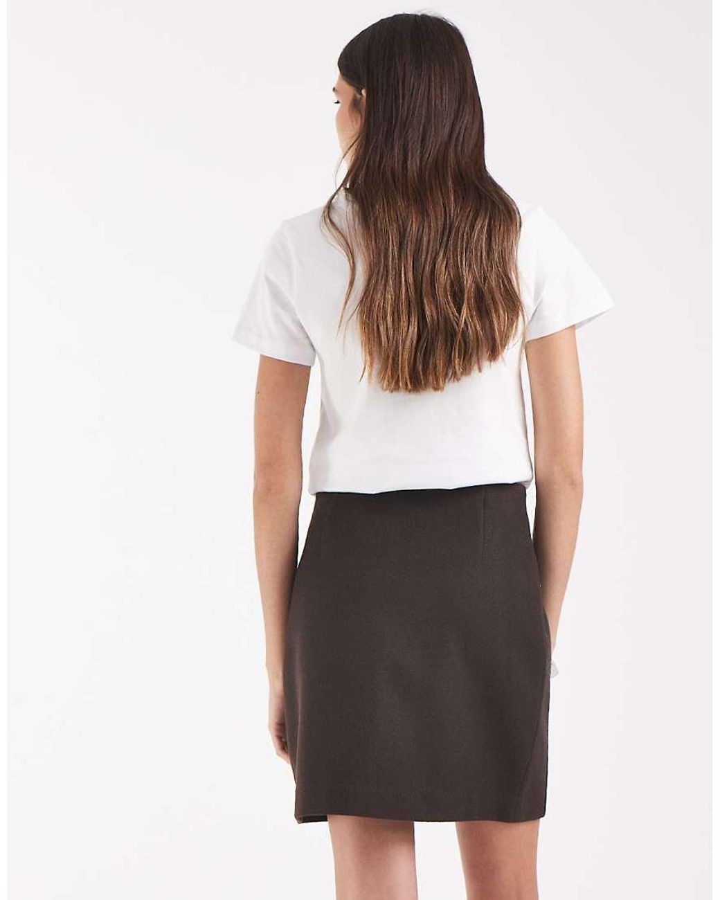 Vero Moda Natural High Waisted Structured Mini Skirt