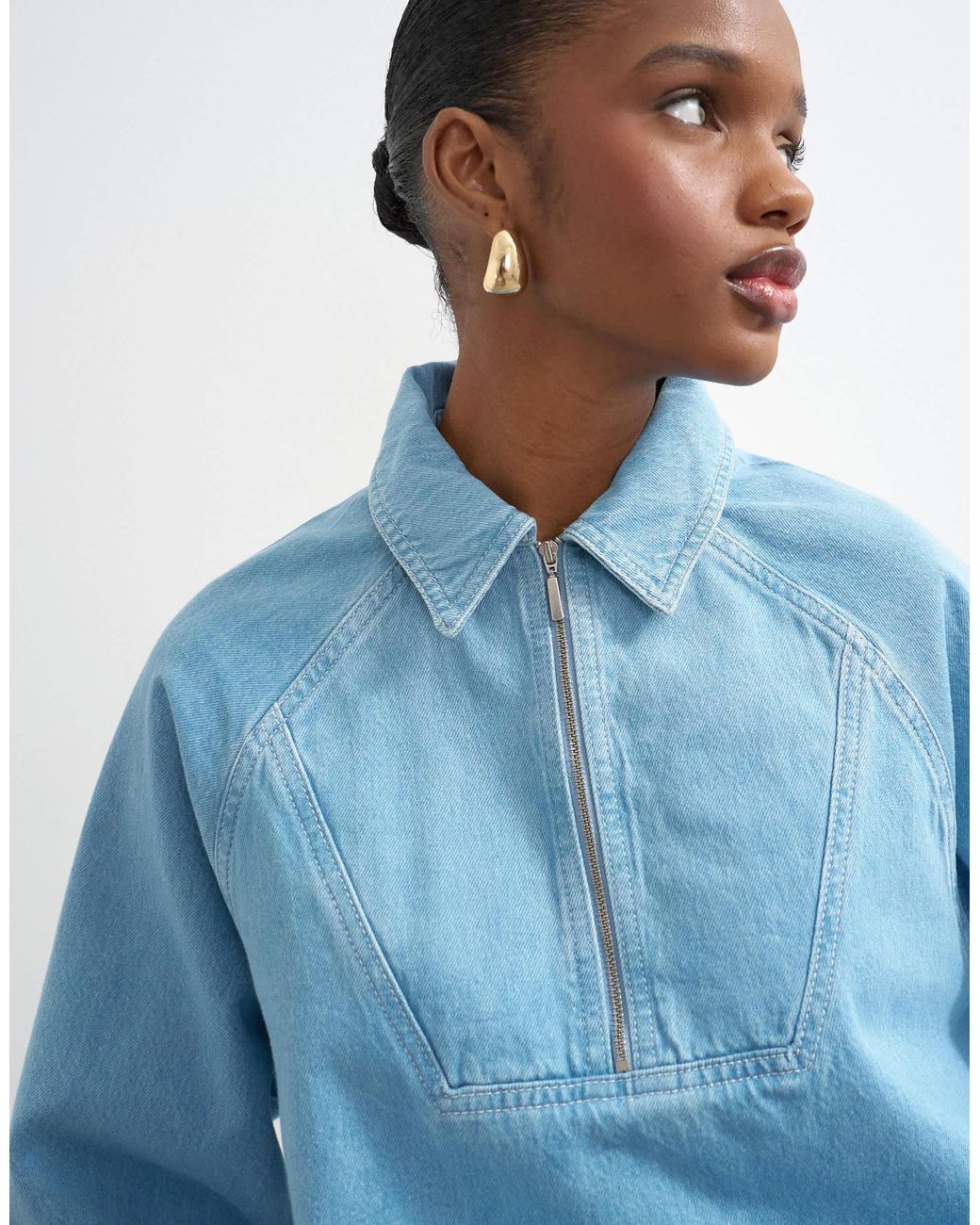 TOPSHOP Blue – blouson-jeansjacke