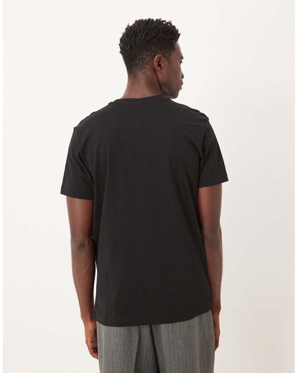 Mango Black 100% T-shirt for men