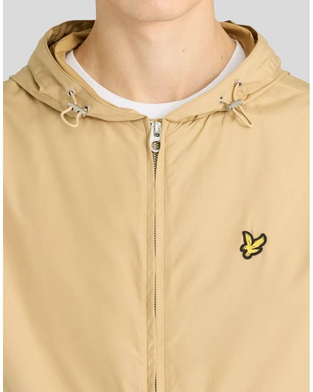 Lyle & Scott Natural Lightweight Hooded Utility Jacket for men