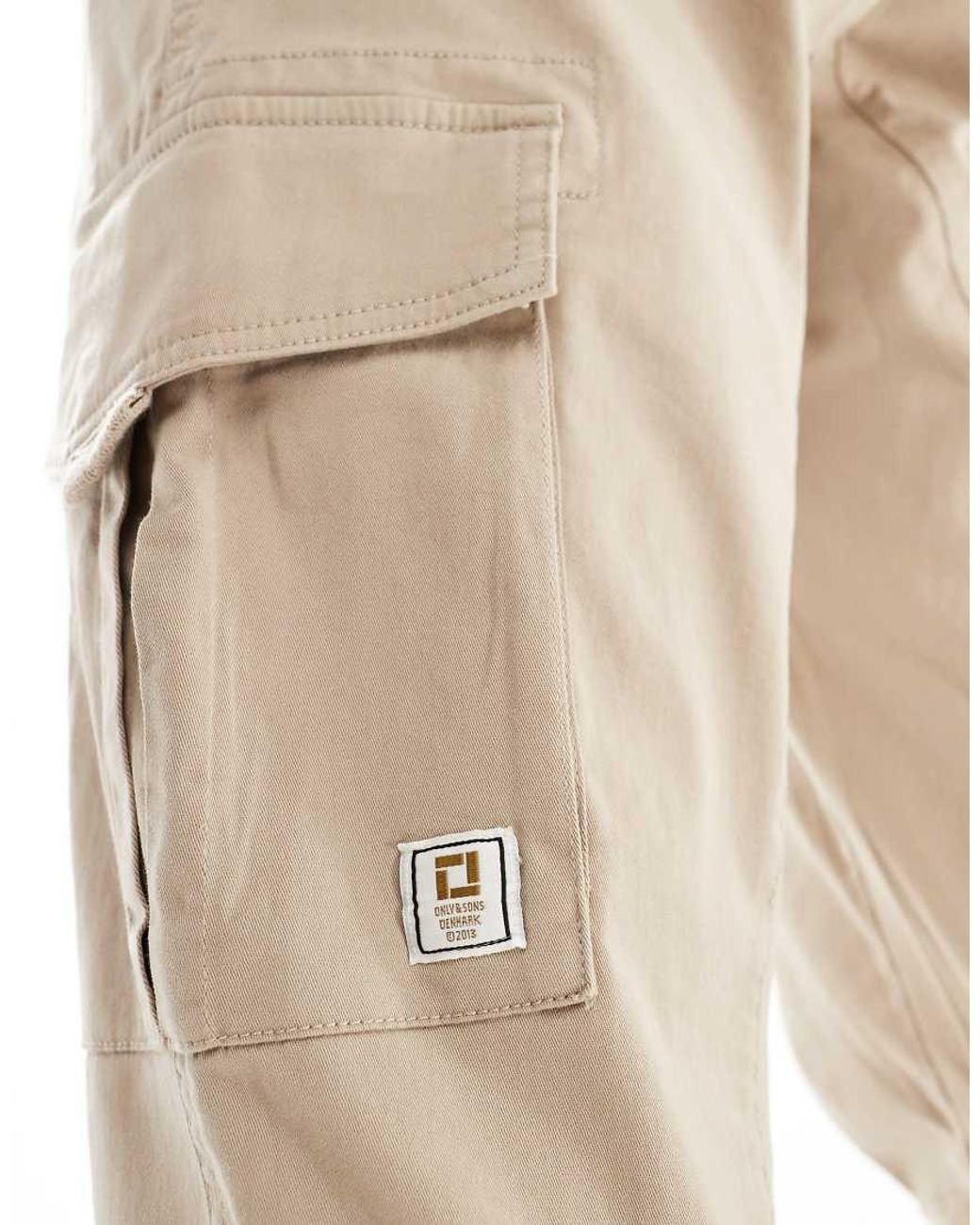 Only & Sons Natural Slim Fit Cargo Trouser for men
