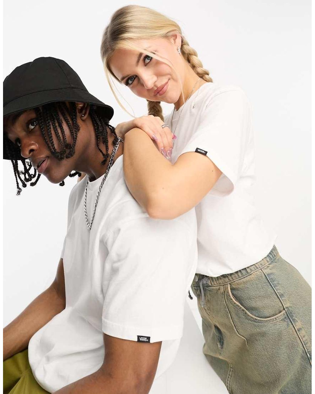 Vans White Unisex Small Logo T-shirt
