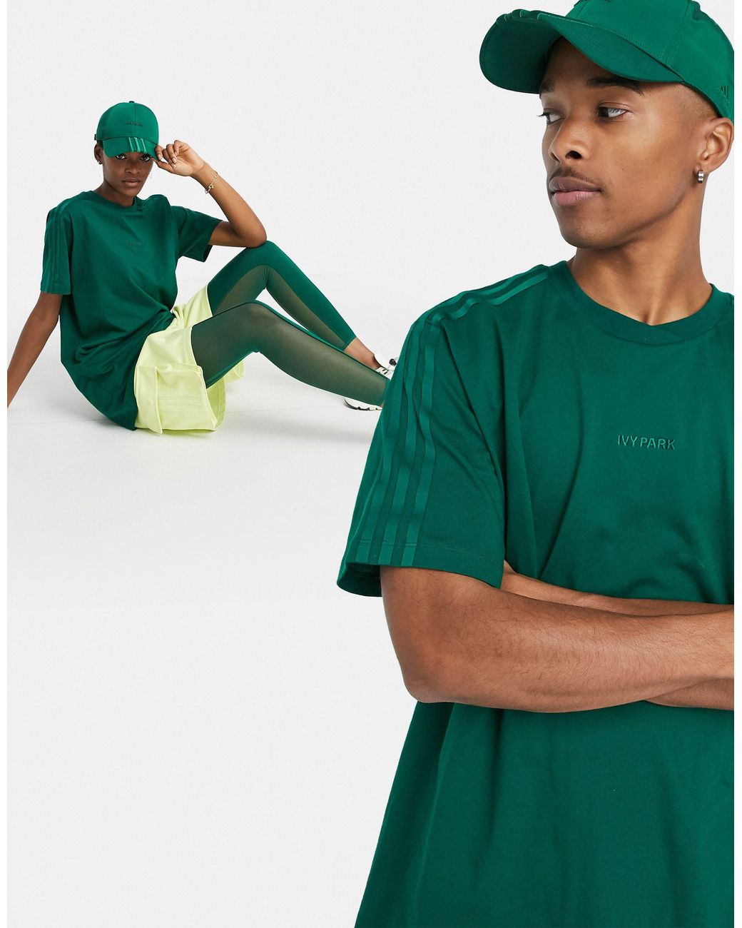 tone Håbefuld Afslut Ivy Park Adidas X T-shirt in Green | Lyst