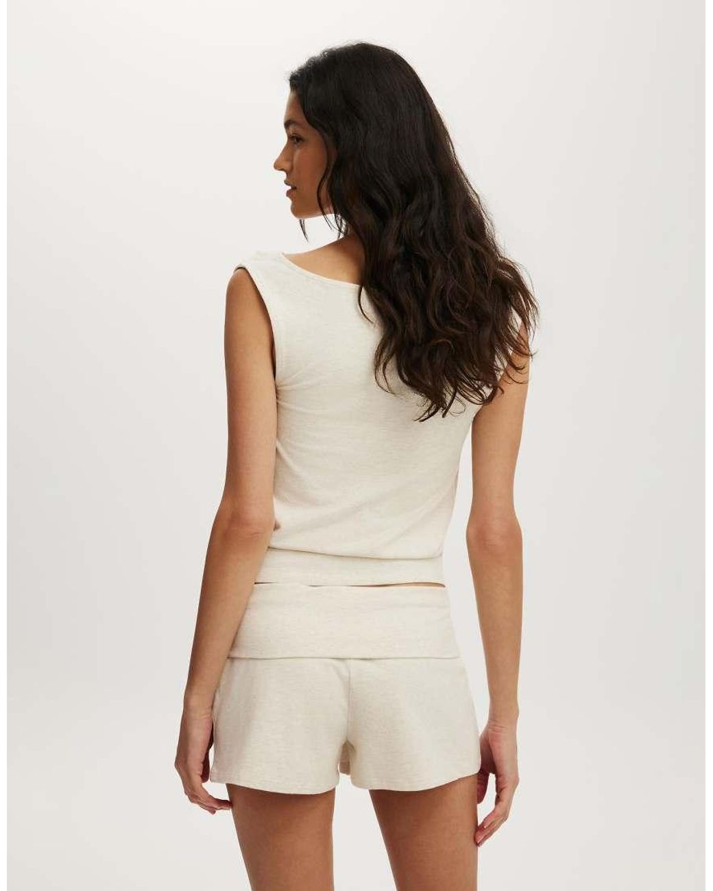 Cotton On Natural Dreamy Soft Roll Waist Short