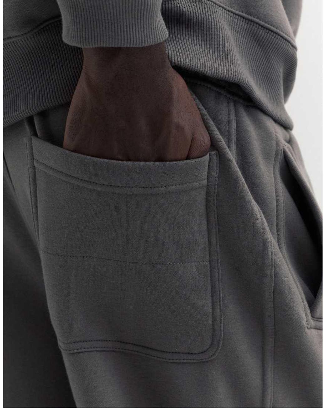 Pull&Bear Gray baggy joggers for men