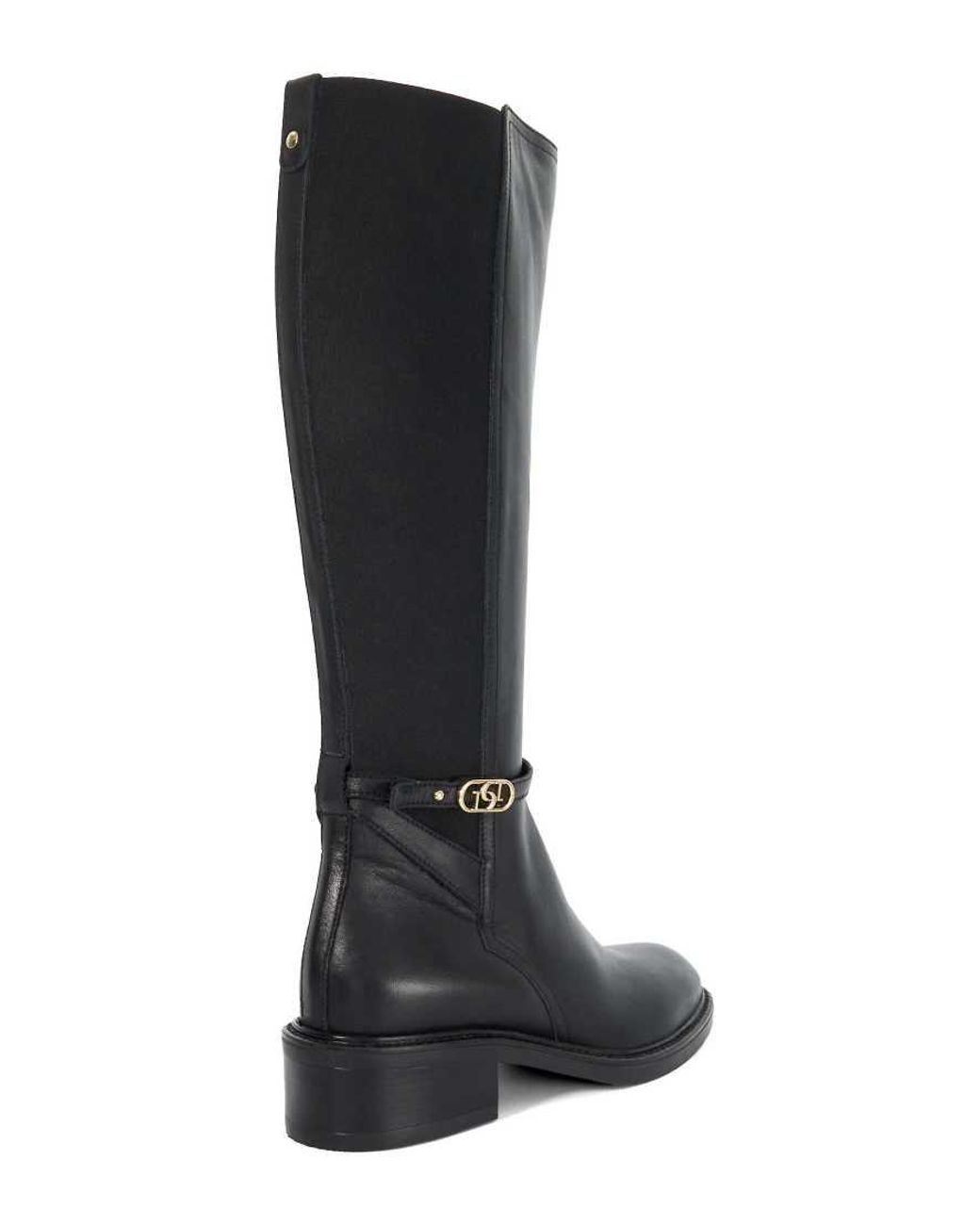 Dune Black Tias Knee High Boots