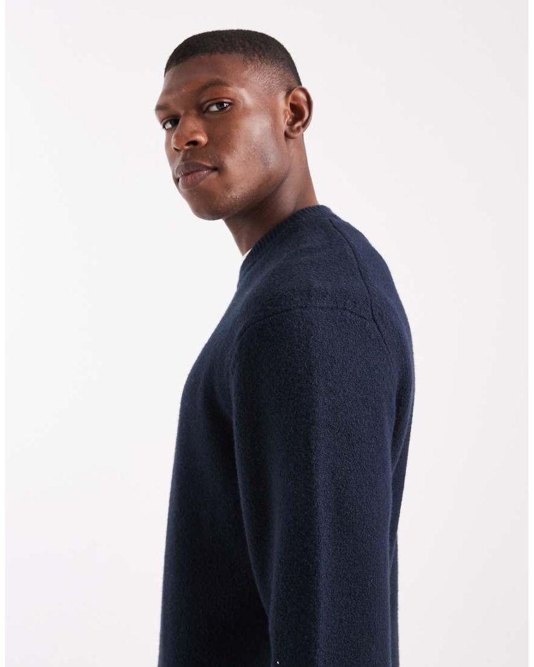 Only & Sons Blue Relaxed Crew Neck Knit Jumper for men