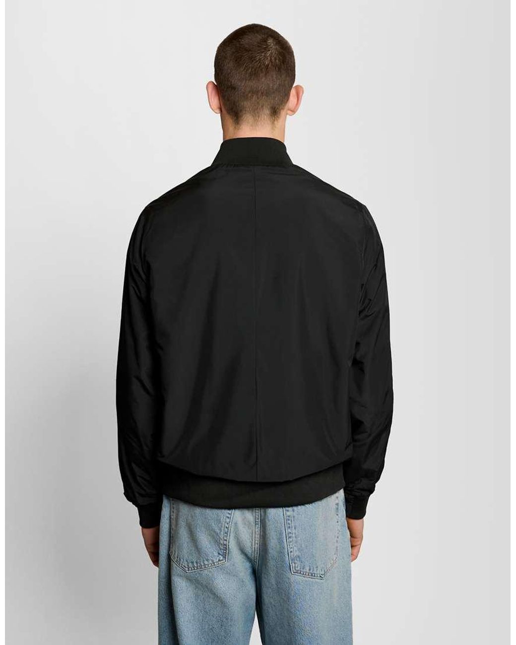 Lyle & Scott Black Mid Jackets Funnel Neck Shell Jacket for men