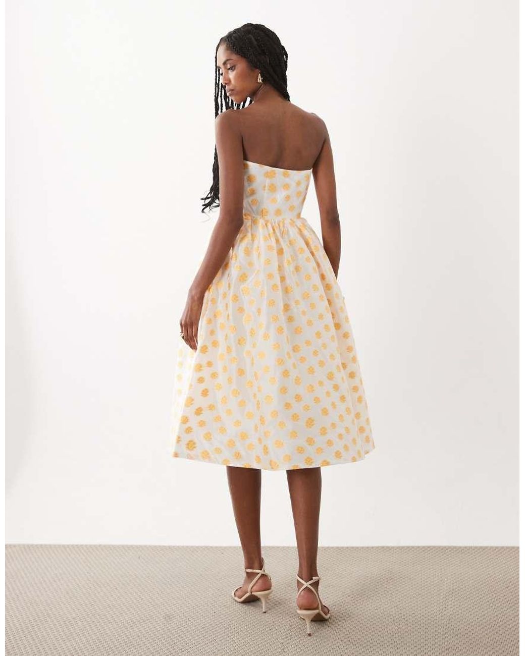 True Decadence Natural Bandeau Midi Dress