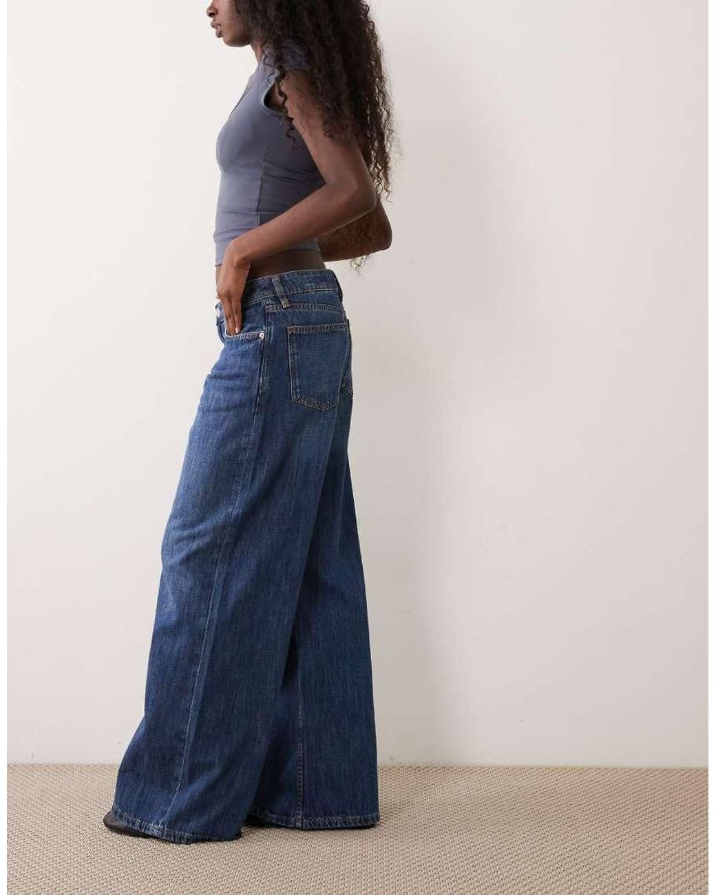 Cotton On Blue Low Rise Wide Jean